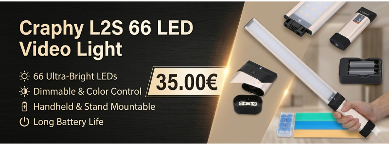 Craphy L2S 66 LED Handheld Magic Tube Video Light