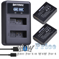 LP-E12 2× Battery 1800mAh LED Dual USB Charger for Canon EOS M / 100D / SL1 Cameras - 05418