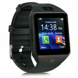 DZ09 Bluetooth Smart Watch Black – SIM Card Support Smartwatch - 07311