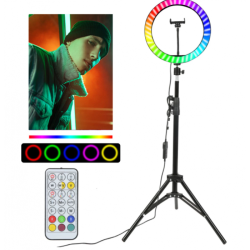 10 Inch - 26cm LED Ring Light with Tripod & Phone Holder Kit - 6151