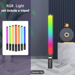BTFOOR RGB LED Photography Light Wand – USB Rechargeable Colorful Video Light Stick - 6121