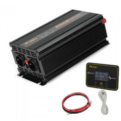 Pure Sine Wave Power Inverter 2000W / 4000W Peak – 12V DC to 230V AC with LCD & Wireless Remote - 26822