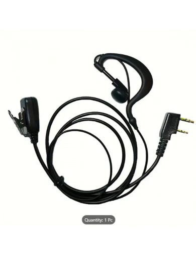 Kenwood Compatible Earpiece with Mic – Walkie Talkie Headset for Baofeng & Kenwood Radios - 2605