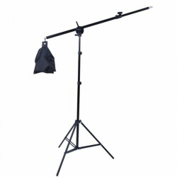 Light Stand with 1.4m Boom Arm & Counterbalance Sandbag – Professional Photography Support - 6217