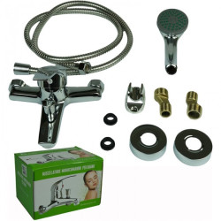 Modern Chrome Mixer Tap with Handheld Shower Head – Bathroom Freestanding Shower Faucet Set - 36512